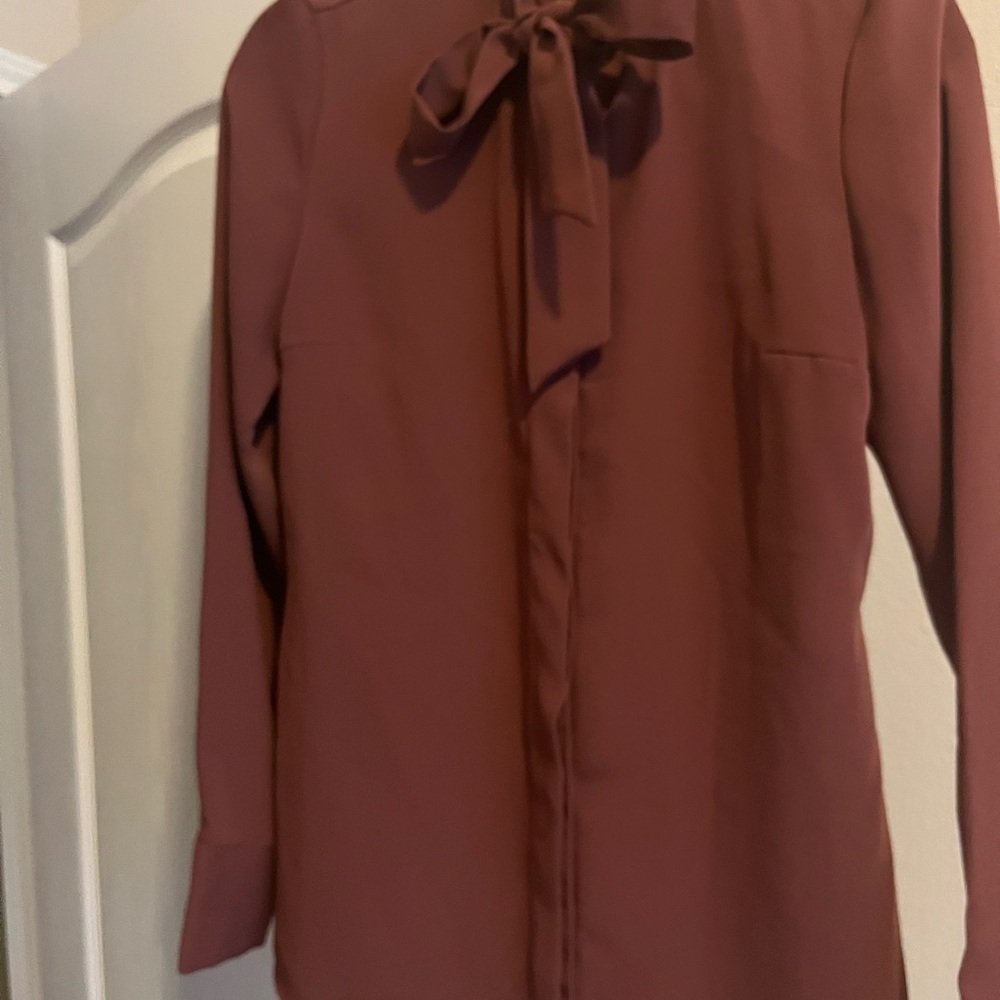 Elegant Burgundy Women's Blouse